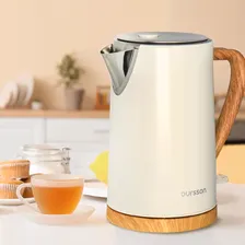 Электрический чайник Oursson KE1754MD/IV слоновая кость, мощность 2200W, нержавеющая сталь, объем 1.7 литров, контроллер STRIX.