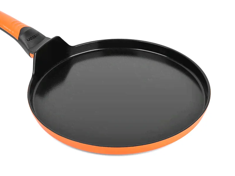 Блинная сковорода ANIONIC CERAMIC PF2600C/OR, 26 см, оранжевая, Oursson-0