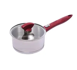Ковш Oursson PD1673SR/DC (Темная вишня) с крышкой 16см, нерж.сталь,съемная ручка