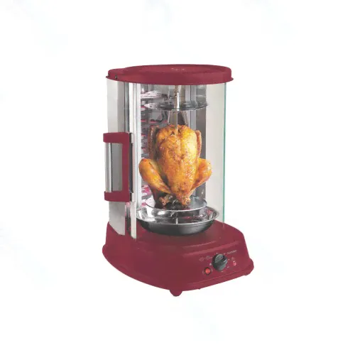 Электрошашлычница Oursson VR1520/DC, темная вишня-0